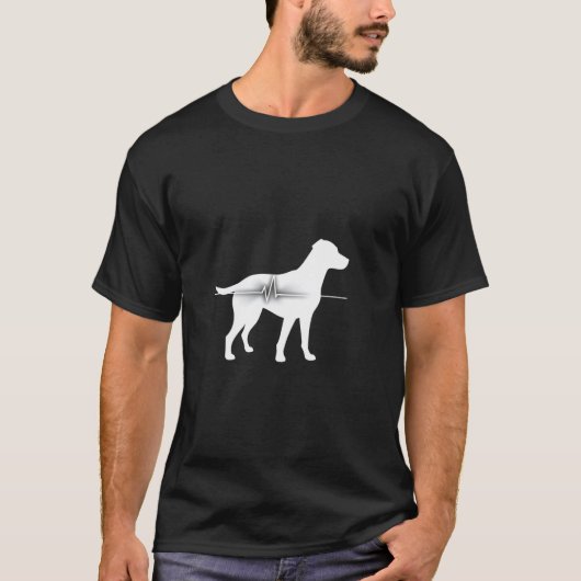 犬の心拍ミニマリスト Tシャツ (正面)