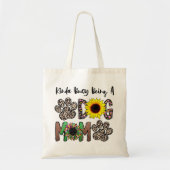 犬の忙し母である犬の母の花 トートバッグ (正面)