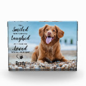 犬の思い出の形見ペットの損失ペット記念碑 フォトブロック (正面)