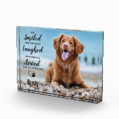 犬の思い出の形見ペットの損失ペット記念碑 フォトブロック (右)