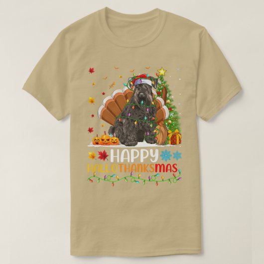 犬の恋人おもしろい幸せなミニチュアシュナウツァー犬の地獄 Tシャツ (デザイン正面)