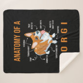 犬の恋人かわいいコーギ シェルパブランケット (正面(横))