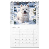 犬の恋人かわいい子犬の水色の季節 カレンダー (1月 2027)