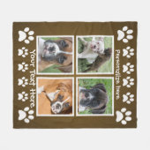 犬の恋人のためのギフト-カスタムな写真毛布 フリースブランケット (正面(横))