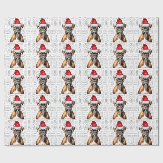 犬の恋人のためのクリスマスボクサー ラッピングペーパー (フラット)