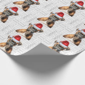 犬の恋人のためのクリスマスボクサー ラッピングペーパー (角)
