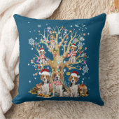 犬の恋人のためのビーグルクリスマスツリーオーナメント クッション (ブランケット)