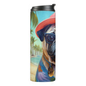 犬の恋人のためのビーチ、夏の贈り物にパグ タンブラー (回転左)