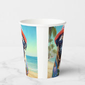 犬の恋人のためのビーチ、夏の贈り物にパグ 紙コップ (右)