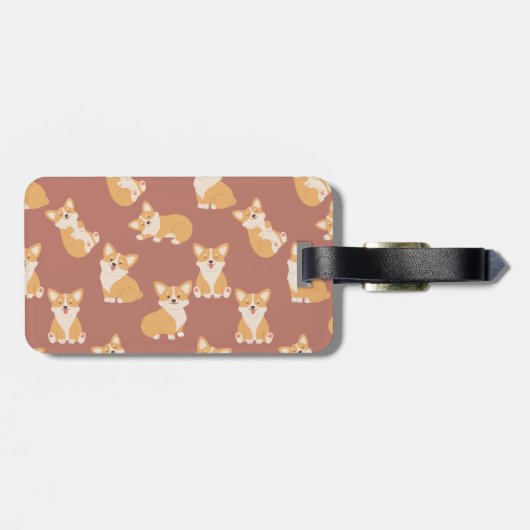 犬の恋人のための可愛いコルギ荷物タグ ラゲッジタグ (裏面横)