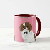 犬の恋人のための準正装のヒップスターの日本語Chin マグカップ (正面右)