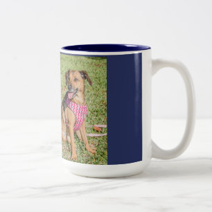 犬の恋人のための犬の恋人のマグ、コーヒーまたは茶マグ ツートーンマグカップ