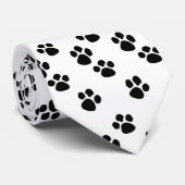 犬の恋人のための犬の足のプリントのタイ! ネクタイ (ロール)