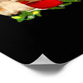 犬の恋人のギフトシーズー(犬)zuツリーのクリスマスライト ポスター (角)