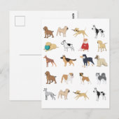 犬の恋人のクラブパターン ポストカード (正面/裏面)