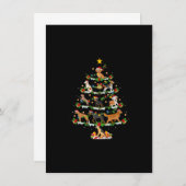 犬の恋人のクリスマスライトドッグのクリスマスツリープレミアム 招待状 (正面/裏面)