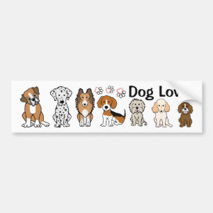 犬の恋人のバンパーステッカー バンパーステッカー