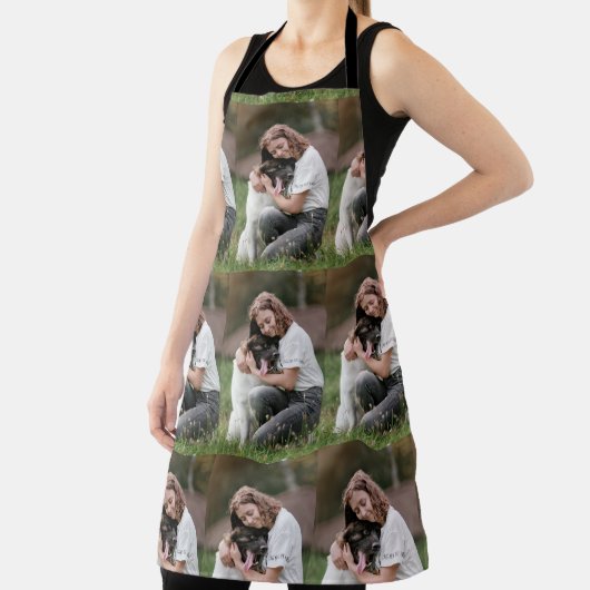 犬の恋人のパーソナライズされた写真 エプロン (インサイチュ)