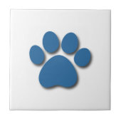 犬の恋人のフランスのな青のためのよくはしゃぐな犬の足のプリント タイル (正面)