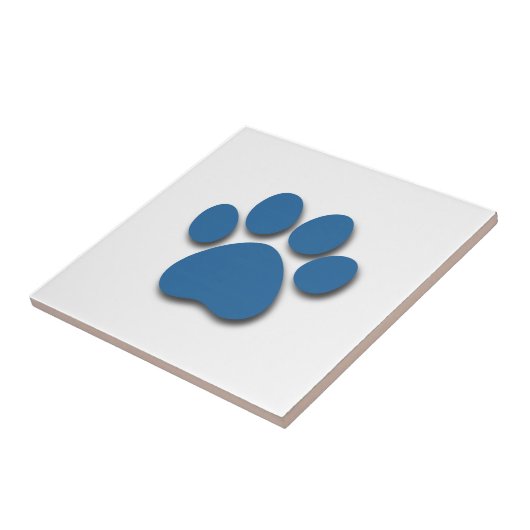 犬の恋人のフランスのな青のためのよくはしゃぐな犬の足のプリント タイル (側面)