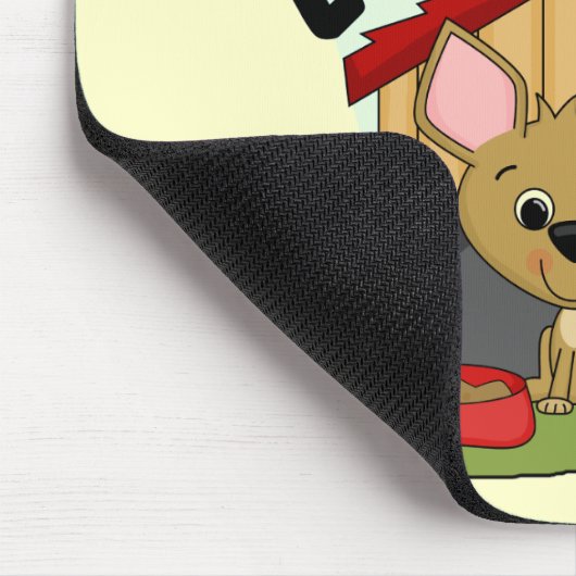 犬の恋人のブロンドの女の子のTシャツおよびギフト マウスパッド (コーナー)