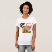 犬の恋人のブロンドの女の子のTシャツおよびギフト Tシャツ (正面フル)