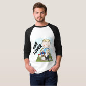 犬の恋人のブロンドの男の子のTシャツおよびギフト Tシャツ (正面フル)