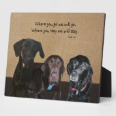 犬の恋人のプラーク フォトプラーク (側面)