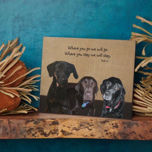 犬の恋人のプラーク フォトプラーク (側面)