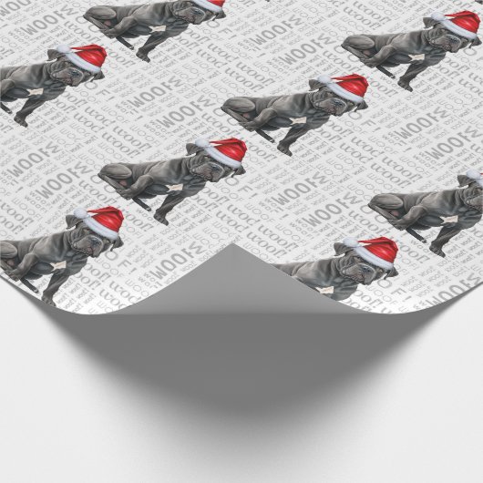 犬の恋人の休日のためのクリスマスカネコルソ ラッピングペーパー (角)