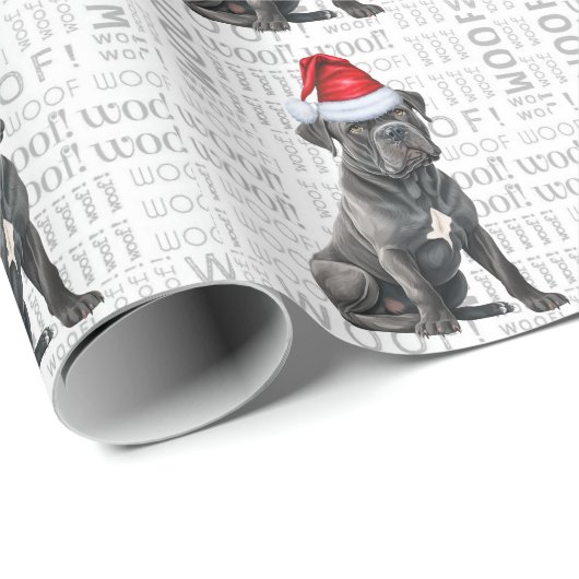 犬の恋人の休日のためのクリスマスカネコルソ ラッピングペーパー (ロールコーナー)