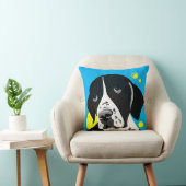 犬の恋人の家の装飾の白黒ポインター クッション (椅子)