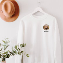 犬の恋人の小さなフォトサークルとカスタム文字