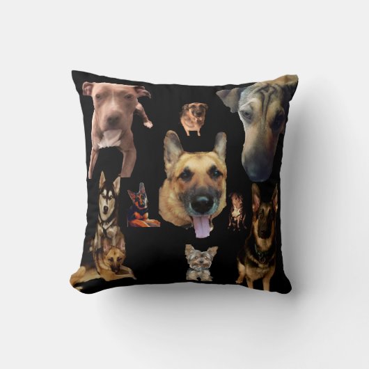 犬の恋人の枕 クッション (正面)