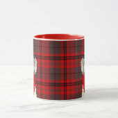 犬の恋人の格子柄イエローラブラドールホリデー マグカップ (中央)