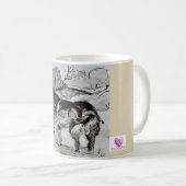 犬の恋人の茶コーヒー・マグ、ハスキーなマラミュートのコップ コーヒーマグカップ (正面右)