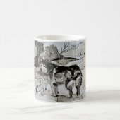 犬の恋人の茶コーヒー・マグ、ハスキーなマラミュートのコップ コーヒーマグカップ (中央)