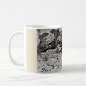 犬の恋人の茶コーヒー・マグ、ハスキーなマラミュートのコップ コーヒーマグカップ (左)