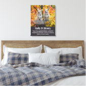 犬の恋人の詩モダンエレガントカスタムのペット写真 キャンバスプリント (インサイチュ (寝室))