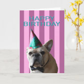 犬の恋人の誕生日のため カード (黄色い花)