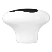 犬の恋人の足のプリントの引出しの引きペット救助 セラミックノブ (側面)