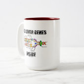 犬の恋人の遺伝子の内部(DNAの写し) ツートーンマグカップ (正面左)