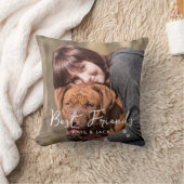 犬の恋人カスタム2フォトペットフリ最高のーズ クッション (ブランケット)