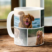 犬の恋人カスタム4フォトペットコラージュ コーヒーマグカップ