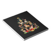 犬の恋人ギフトChihuahuaツリークリスマスライト ノートパッド (アングル)