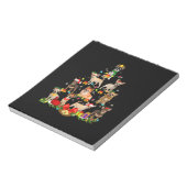 犬の恋人ギフトChihuahuaツリークリスマスライト ノートパッド (回転)