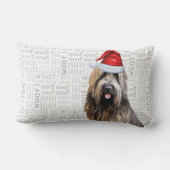 犬の恋人クリスマスキュートなブライアードシェパードホリデー ランバークッション (裏面)