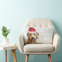 犬の恋人クリスマスゴールデンドール帽子 ランバークッション
