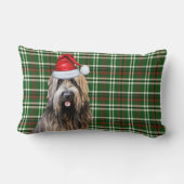 犬の恋人クリスマスブリードシェパードホリデープレイド ランバークッション (裏面)