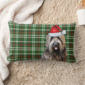 犬の恋人クリスマスブリードシェパードホリデープレイド ランバークッション (ブランケット)
